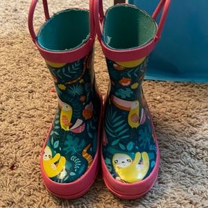 NWOT sloth rain boots